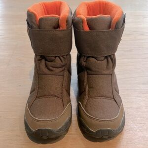 Quechua Decathlon Novadry Brown Snow boots kid size 12
